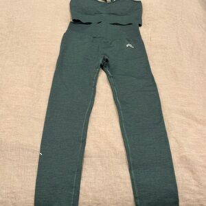 Oner Active Classic Seamless Leggings & Sports Bra - Mineral Green Marl S Short